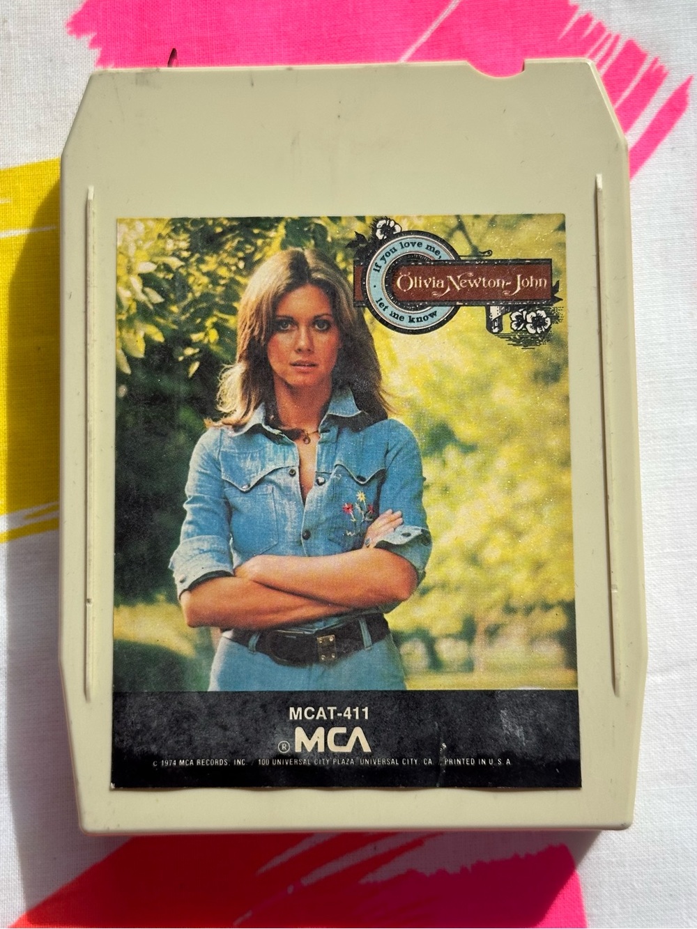 Vintage 1974 Olivia Newton-John "If You Love Me, Let Me Know" 8-Track Tape